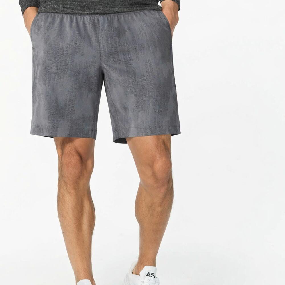 LULULEMON T.H.E. Short Linerless Twill Degrade Smokey Lead Large L